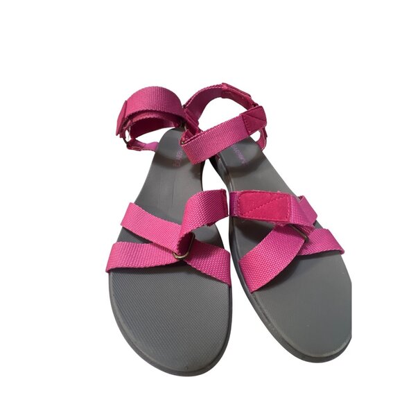 Bearpaw Womens Pink Adjustable Strap Sandals Size 9 With Durable Outsole & Comfo - Picture 2 of 5